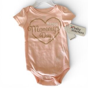 Happy Mommy's Day Baby NWT Starters Size 12 Months Bodysuit Pink